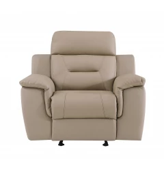 41" Beige Fascinating Leather Reclining Chair