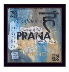 Yoga Series - Prana Black Framed Print Wall Art