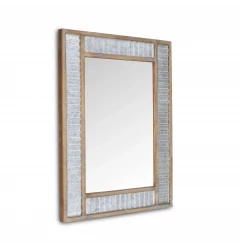 32" Brown Framed Accent Mirror