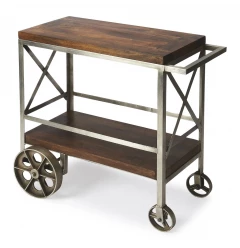 Vintage Style Rolling Server Bar Cart