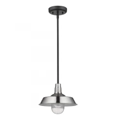 Silver Shallow Plate Adjustable Pendant Light