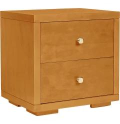 19" Oak Two Drawer Nightstand
