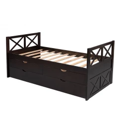 Espresso Twin Bed with Trundle