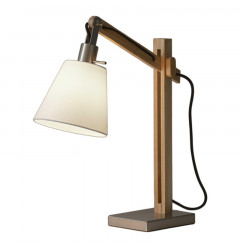 Rustic Hinged Natural Wood Table Lamp