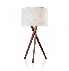 Tripod Leg Walnut Wood Table Lamp