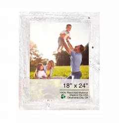 Rustic White Washed Picture Frame With Plexiglass Holder