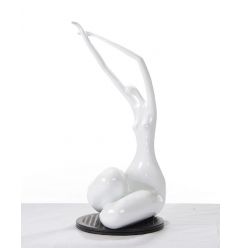 24" White Lass Sculpture