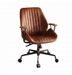 24" X 28" X 37-40" Cocoa Top Grain Leather Office Chair