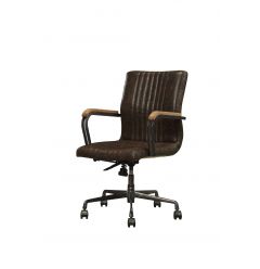22" X 26" X 35-3" Distressed Chocolate Top Grain Leather Executive Office Chair
