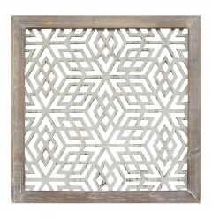 
Wood Framed And Metal Laser-Cut Wall Decor