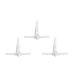 6.5" X 2.5" X 6.5" Wall Diver - White 3-Pack