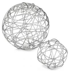 7" X 7" X 7" Silver Large Wire Sphere