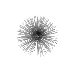 8" Silver Metal Spiky Sphere
