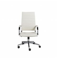 22.25" X 27.01" X 45.28" High Back Office Chair In White