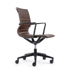 23.8" X 20.8" X 35.8" Brown Vinyl Felx Tilt Chair