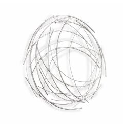 Silver Metal Abstract Round Hanging Wall Art Decor