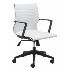 Mod Black and White Faux Leather Office Chair