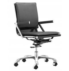 Black Faux Leather Executive Rolling Office Chair
