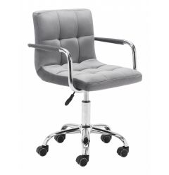Gray Pop of Color Rolling Office Chair