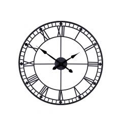 Black Metal Minimalist Wall Clock