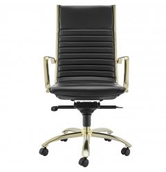 Executive Black and Gold High Back Office Chair