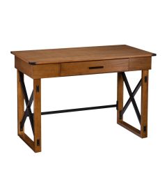 Natural Brown Adjustable Height Desk