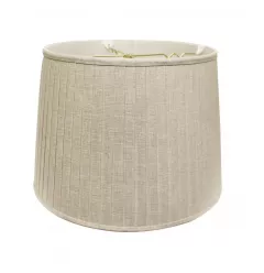 Paperback Linen Lampshade with Side Pleats