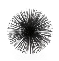 10" Black Metal Spiky Sphere