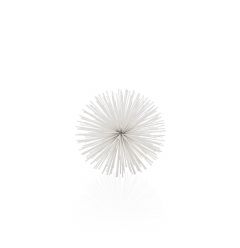 6" White Metal Spiky Sphere