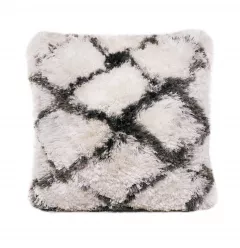 20" X 20" Black And White Polyester Geometric Zippered Pillow