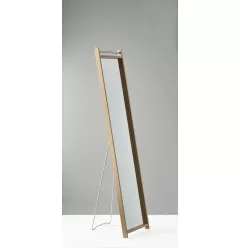 61" Natural Framed Cheval Standing Mirror