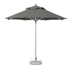 10' Charcoal Polyester Round Market Patio Umbrella