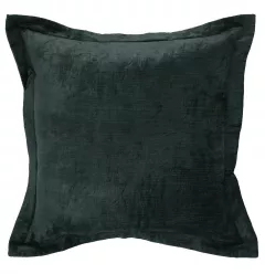 Green Velvet Down Blend Throw Pillow With No Decorative Addition