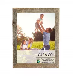 Natural Weathered Grey Picture Frame With Plexiglass Holder