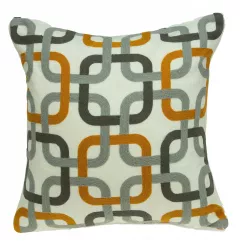 Multicolor pillow cover with poly insert featuring brown beige pattern and throw pillow design