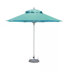 10' Aqua Polyester Round Market Patio Umbrella