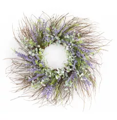 31" Purple Artificial Mixed Assortment Wreath