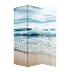 48 X 1 X 72 Multicolor Canvas Surf's Up - 3 Panel Screen