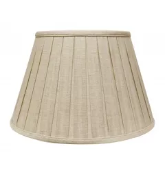 Slanted Paperback Linen Lampshade with Box Pleat