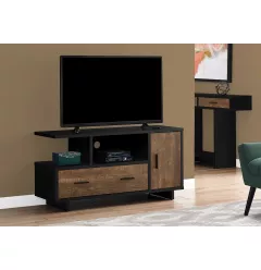 MDF board laminate TV stand with storage and entertainment center design