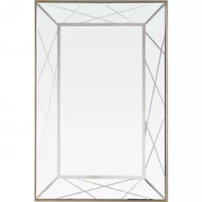 43" Champagne Metal Framed Accent Mirror