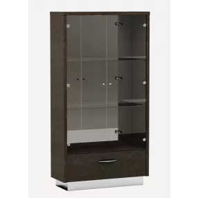 Silver gray brown accent cabinet drawer with cabinetry furniture and rectangle shelf design