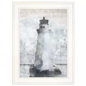 Lighthouse 1 White Framed Print Wall Art