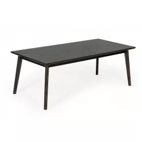83" Dark Brown Sleek Rectangular Wood Dining Table