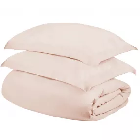 Pink King Cotton Blend 400 Thread Count Washable Duvet Cover Set