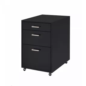 18" Black Standard Accent Cabinet With Three Drawers