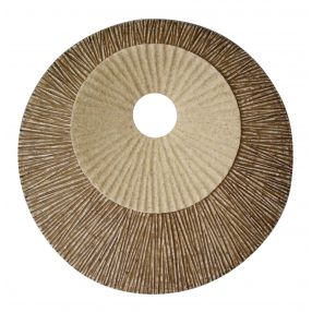 1 X 14 X 14 Brown Round Ribbed Wall Plaque