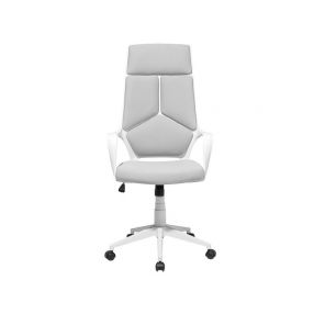 45.75" Foam White Polypropylene Mdf And Metal High Back Office Chair
