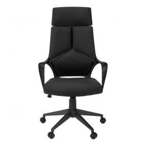 24.5" X 25" X 95.5" Black Foam Metal Nylon High Back Office Chair