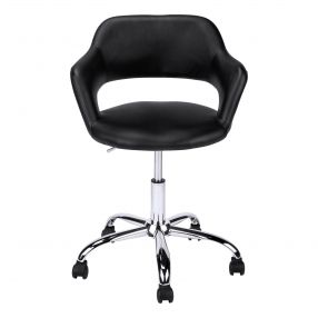 21" X 22.5" X 29" Blackchrome Metal Hydraulic Lift Base Office Chair